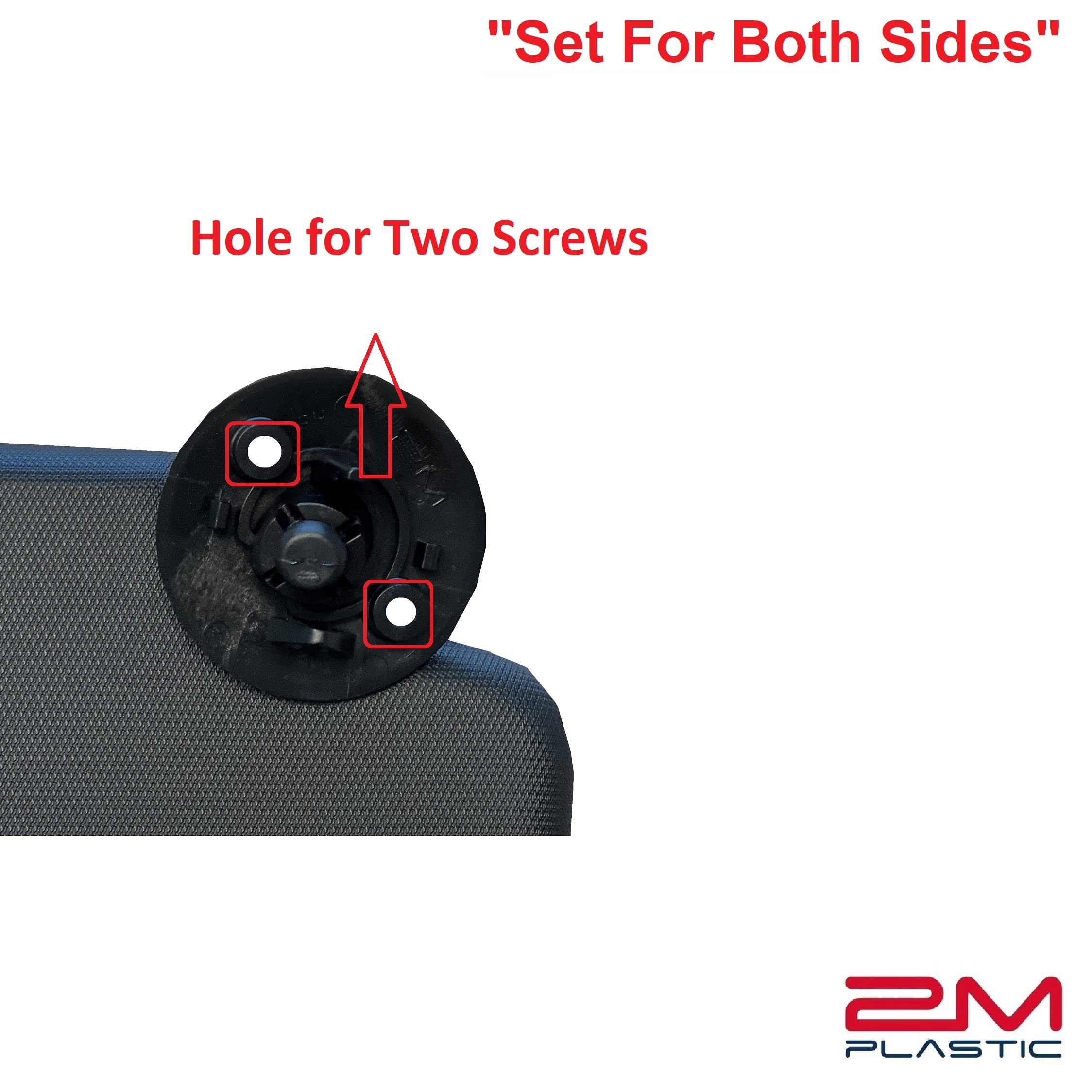 2M PLASTIC Sun Visor Holder Retainer Pair fits for Chevy Sonic Spark Cruze Bolt EV TRAX Buick Verano