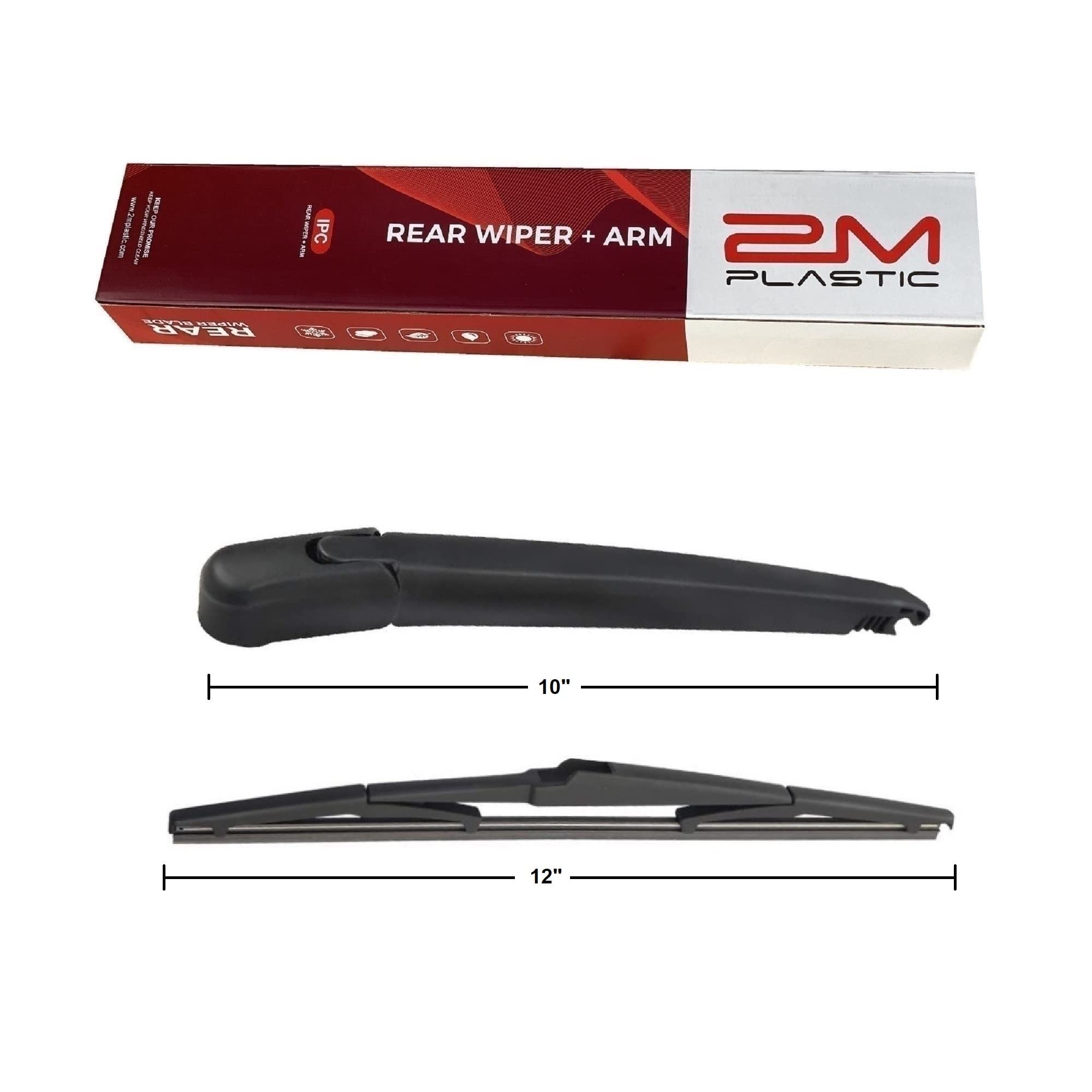 2M PLASTIC Rear Wiper Arm Blade Factory OEM Style Replacement For MAZDA 5 2006-2013