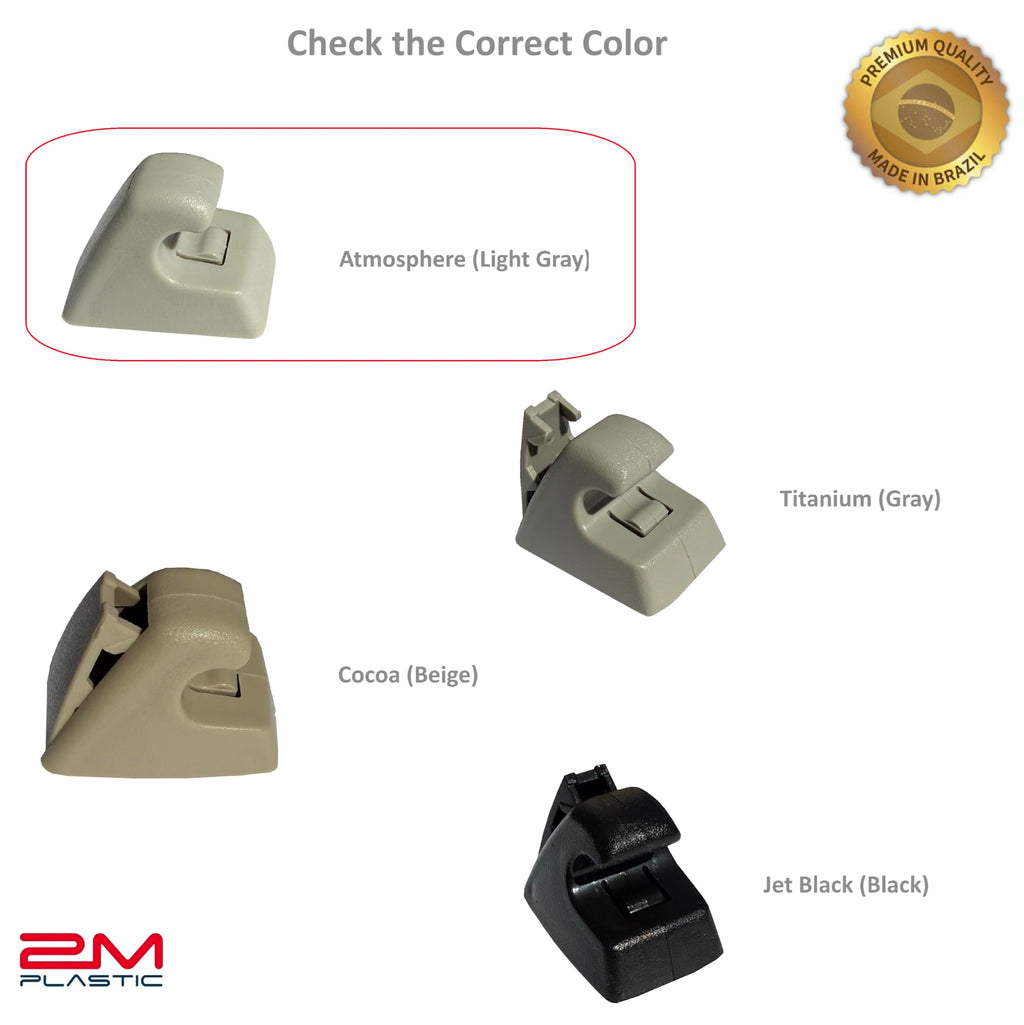 2M PLASTIC Sun Visor Holder Retainer Pair fits for Chevy Sonic Spark Cruze Bolt EV TRAX Buick Verano