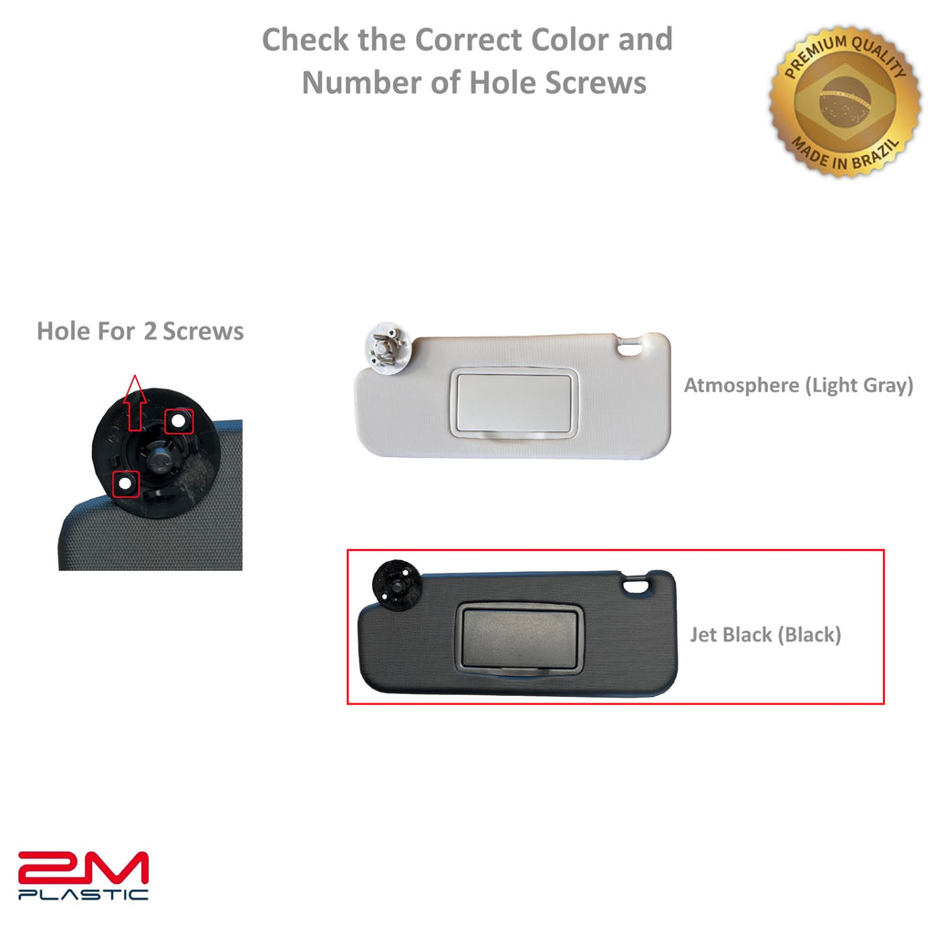 2M PLASTIC Sun Visor Holder Retainer Pair fits for Chevy Sonic Spark Cruze Bolt EV TRAX Buick Verano