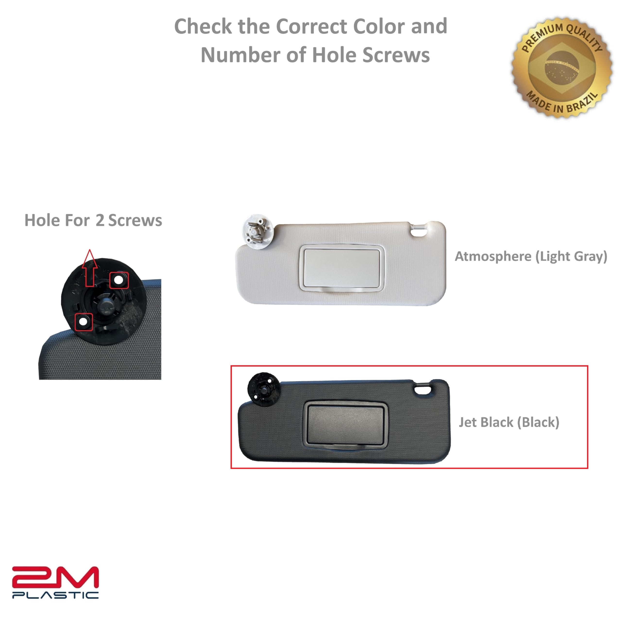 2M PLASTIC Sun Visor Holder Retainer Pair fits for Chevy Sonic Spark Cruze Bolt EV TRAX Buick Verano