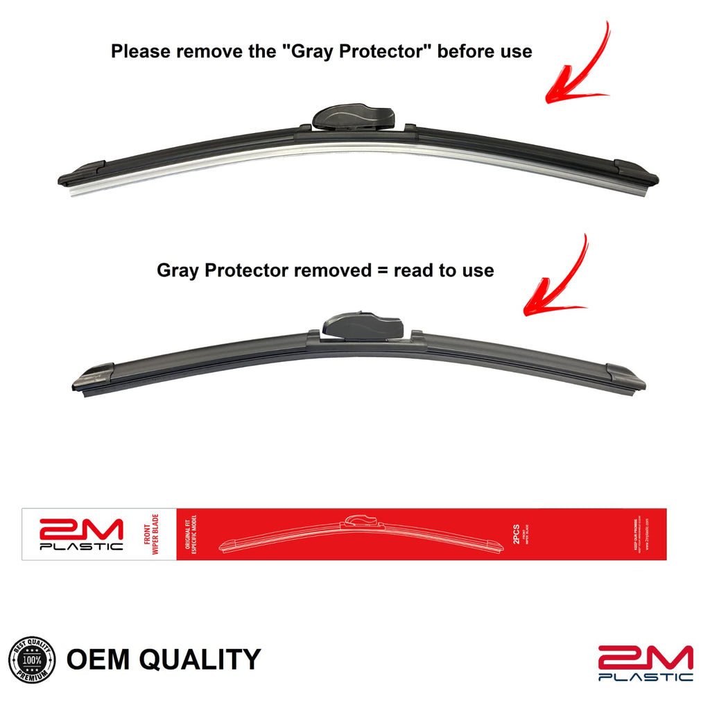 Front Wiper Blades For Chevy CRUZE HATCH 28" 24" 2017-2019 Premium All-Season OEM Quality 2M PLASTIC (FRONT CHEVY CRUZE 2017-2019)