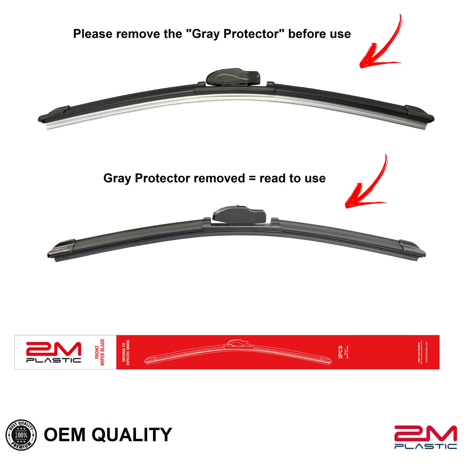 Front Wiper Blades For Chevy CRUZE HATCH 28" 24" 2017-2019 Premium All-Season OEM Quality 2M PLASTIC (FRONT CHEVY CRUZE 2017-2019)