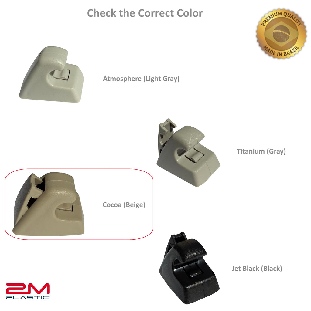 2M PLASTIC Sun Visor Holder Retainer Pair fits for Chevy Sonic Spark Cruze Bolt EV TRAX Buick Verano