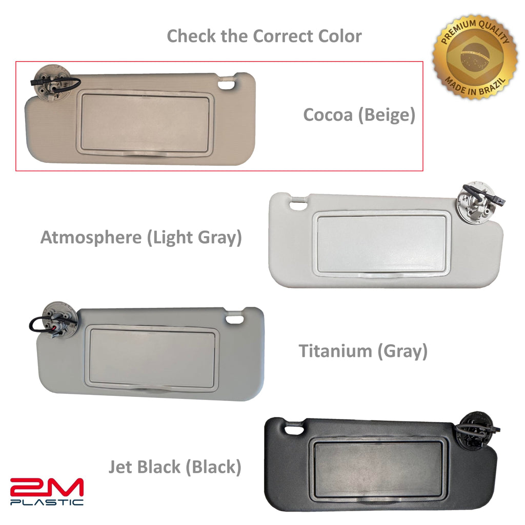 2M PLASTIC Sun Visor Holder Retainer Pair fits for Chevy Sonic Spark Cruze Bolt EV TRAX Buick Verano