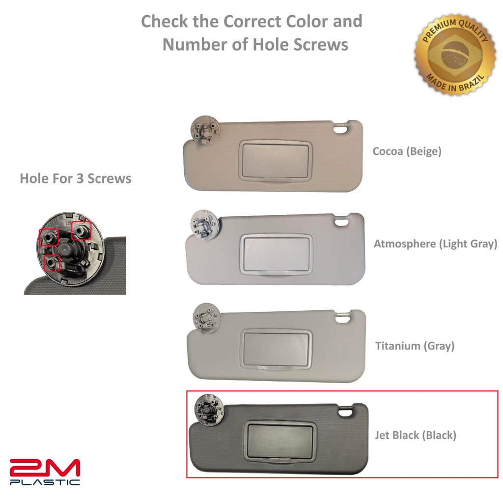 2M PLASTIC Sun Visor Holder Retainer Pair fits for Chevy Sonic Spark Cruze Bolt EV TRAX Buick Verano