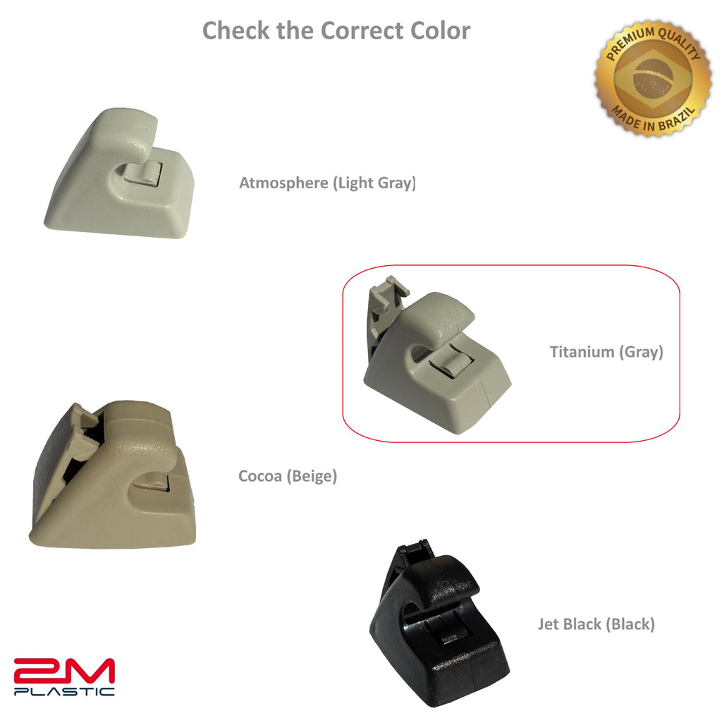 2M PLASTIC Sun Visor Holder Retainer Pair fits for Chevy Sonic Spark Cruze Bolt EV TRAX Buick Verano