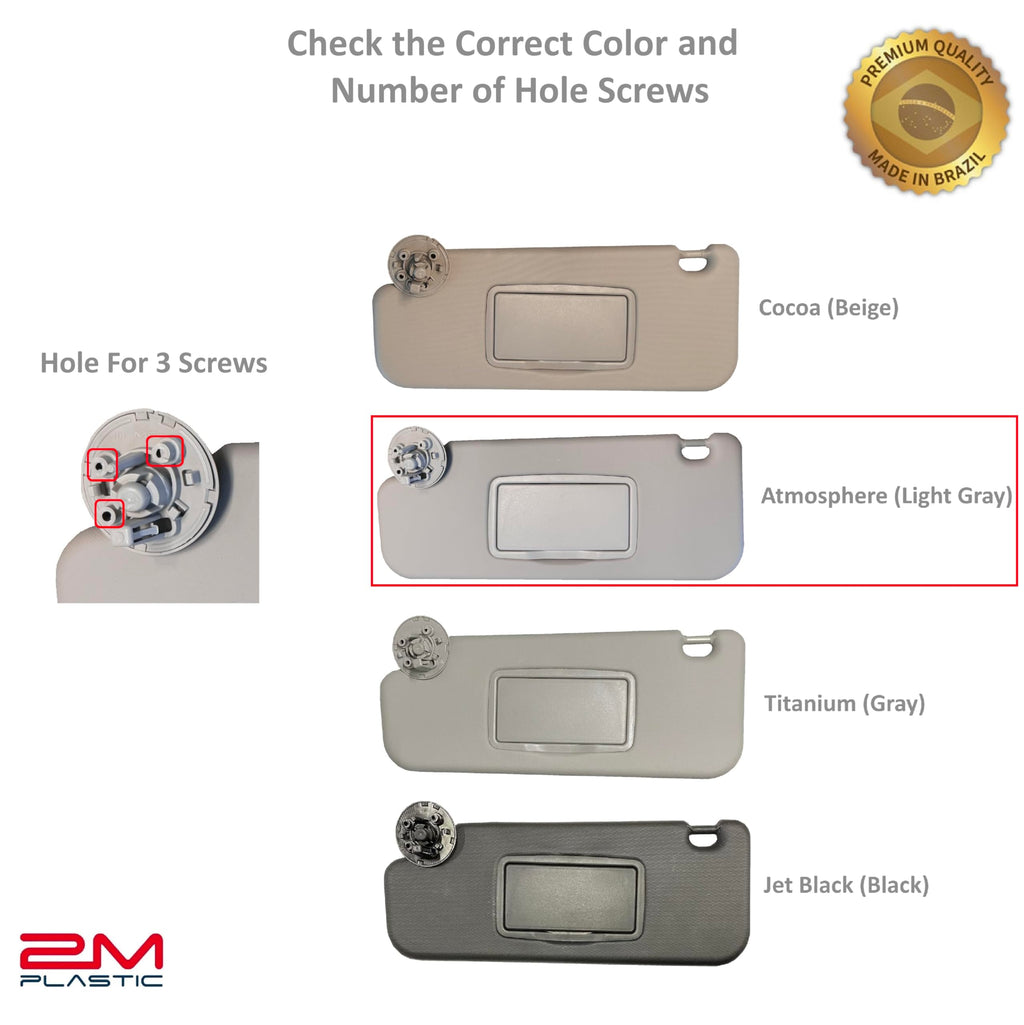 2M PLASTIC Sun Visor Holder Retainer Pair fits for Chevy Sonic Spark Cruze Bolt EV TRAX Buick Verano